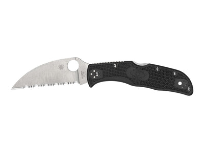 Spyderco Endela C243FSWCBK lama Wharncliffe seghettata VG-10, manico FRN nero