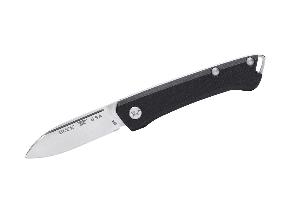 Buck Saunter Drop Black Micarta 250Bks