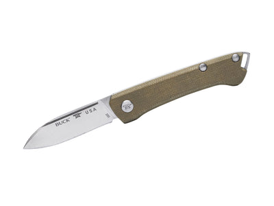 Buck Saunter Drop Green Micarta 250Grs