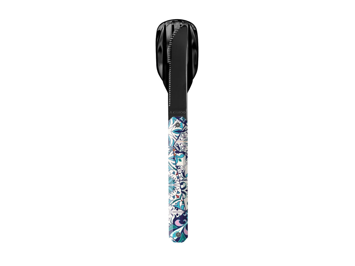 Akinod Magnetic Straight Cutlery 12H34 Black Mirror Azulejos