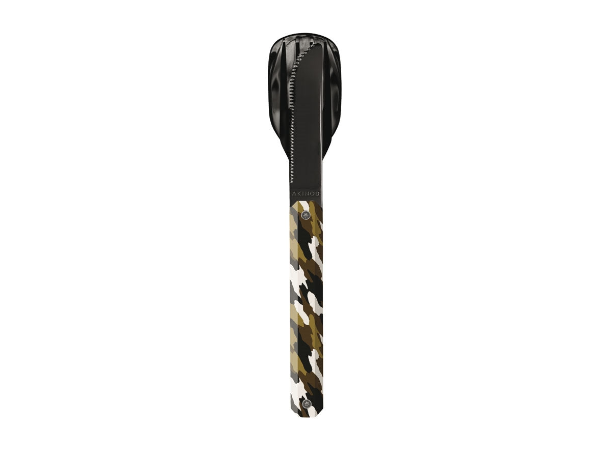 Akinod Magnetic Straight Cutlery 12H34 Black Mirror Camo Vert