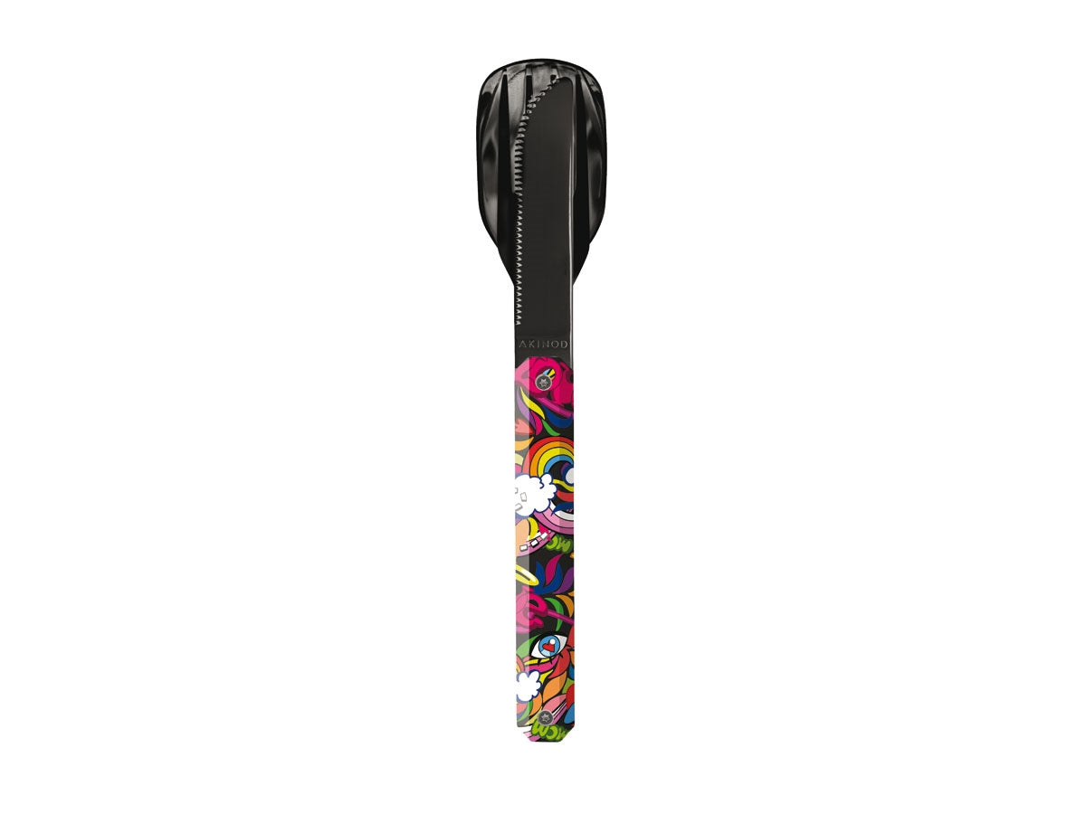 Akinod Magnetic Straight Cutlery 12H34 Black Mirror Jimy