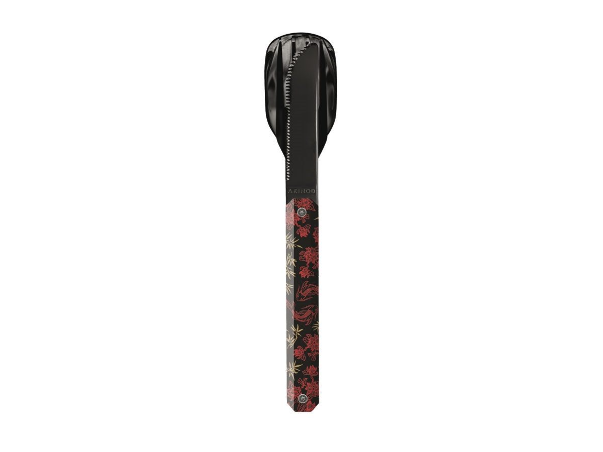Akinod Magnetic Straight Cutlery 12H34 Black Mirror Namazu