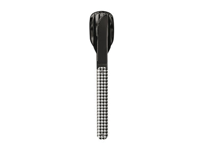 Akinod Magnetic Straight Cutlery 12H34 Black Mirror Pied de Poule