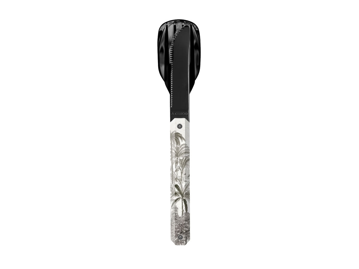 Akinod Magnetic Straight Cutlery 12H34 Black Mirror Tropique