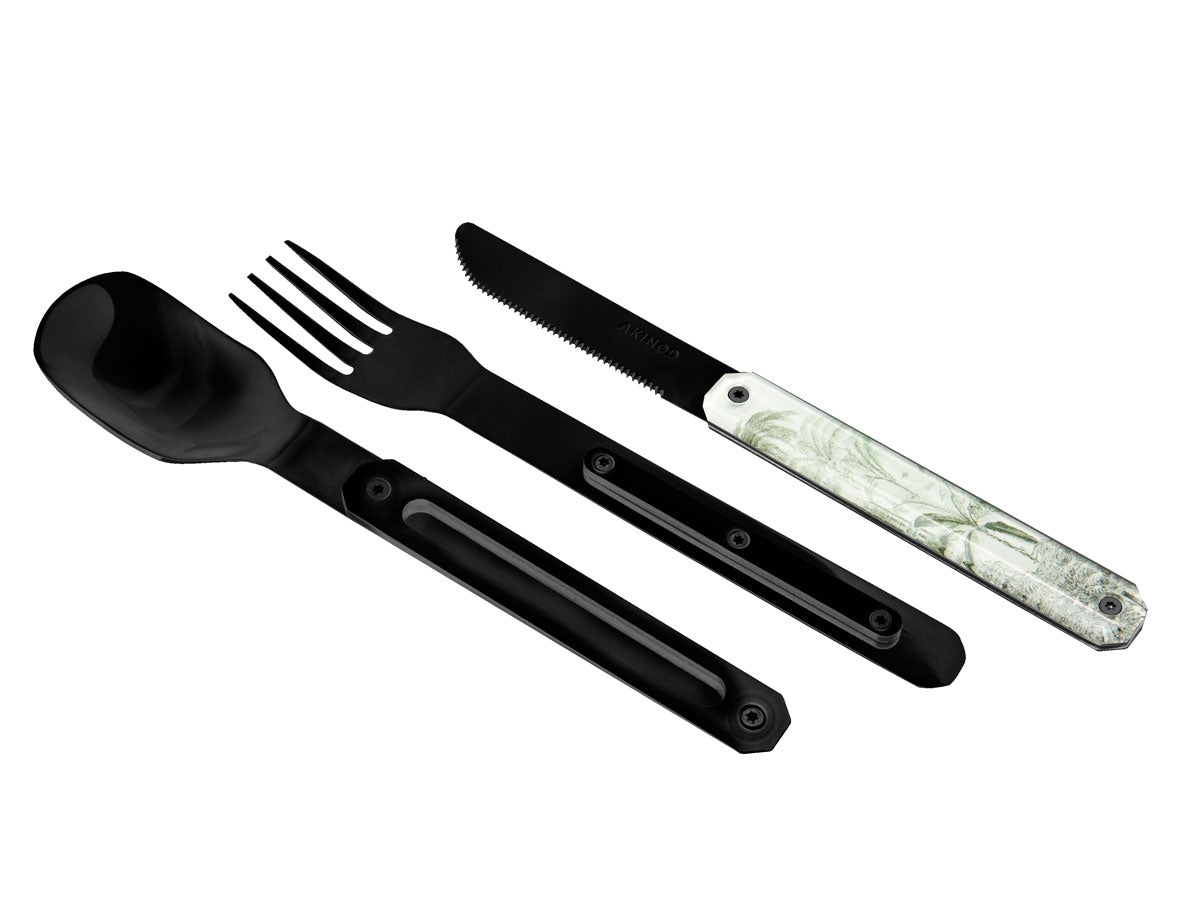 Akinod Magnetic Straight Cutlery 12H34 Black Mirror Tropique - foto 2