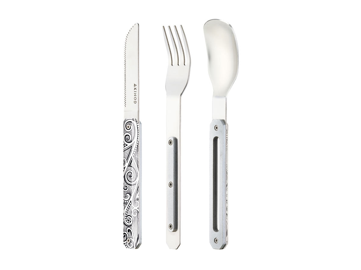 Akinod Magnetic Straight Cutlery 12H34 Mirror Arabesques - foto 2