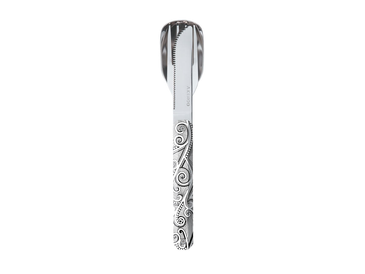 Akinod Magnetic Straight Cutlery 12H34 Mirror Arabesques