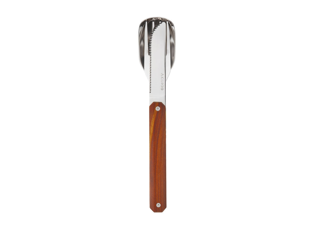 Akinod Magnetic Straight Cutlery 12H34 Mirror Bois Corail