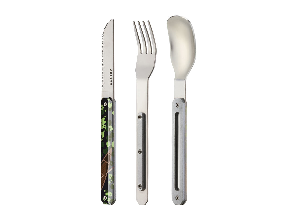 Akinod Magnetic Straight Cutlery 12H34 Mirror Canoe - foto 2