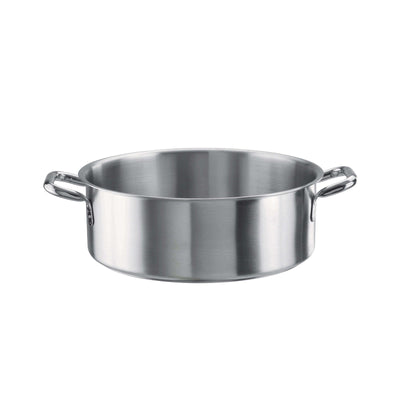 Pinti Tender Casseruola Mezza Fonda 2 Manici Acciaio Inox Ø 24 cm 3,5 Litri