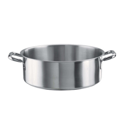 Pinti Tender Casseruola Mezza Fonda 2 Manici Acciaio Inox Ø 36 cm 13,25 Litri