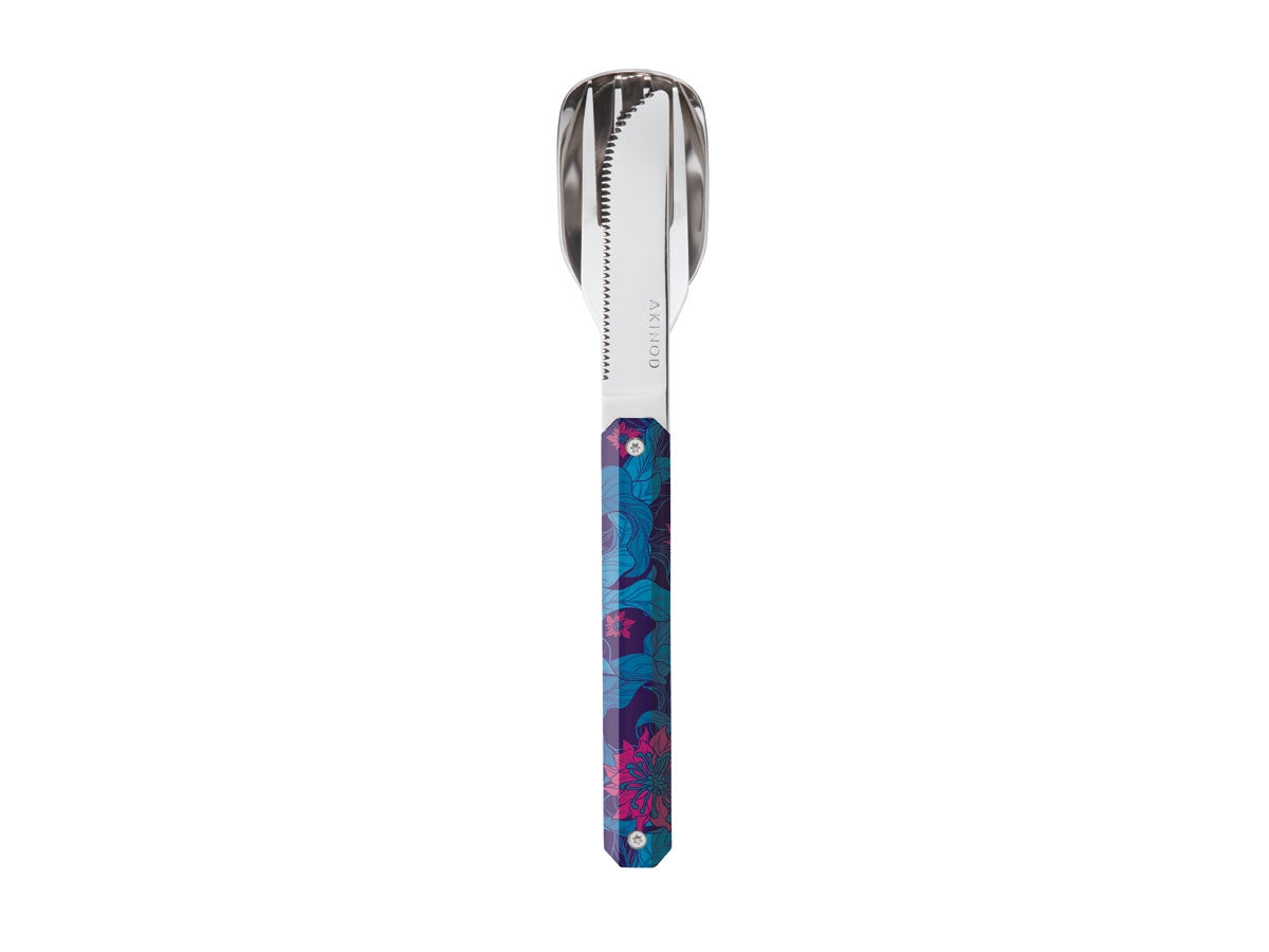 Akinod Magnetic Straight Cutlery 12H34 Mirror Hibiscus