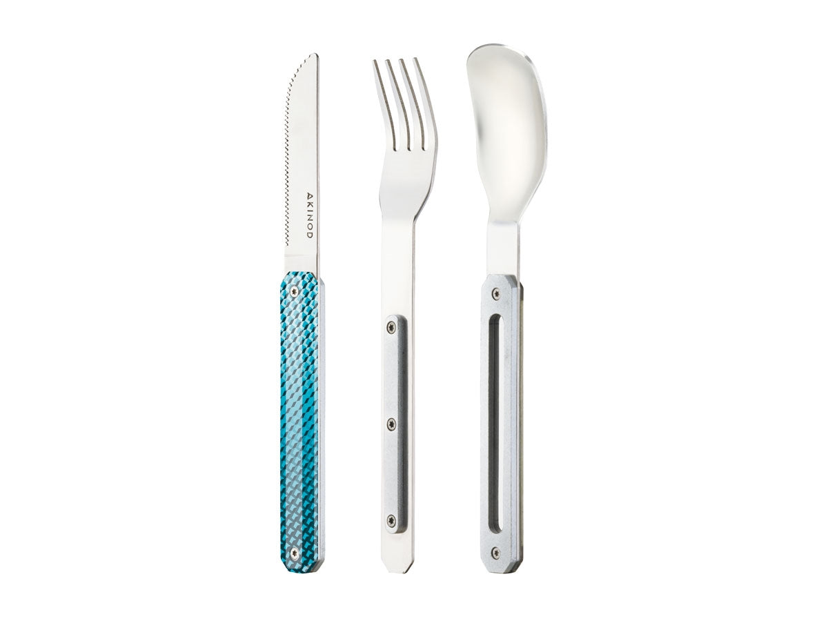 Akinod Magnetic Straight Cutlery 12H34 Mirror Mosaique Bleue - foto 2