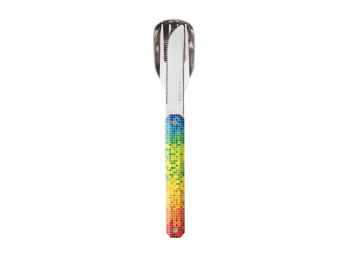 Akinod Magnetic Straight Cutlery 12H34 Mirror Pixel