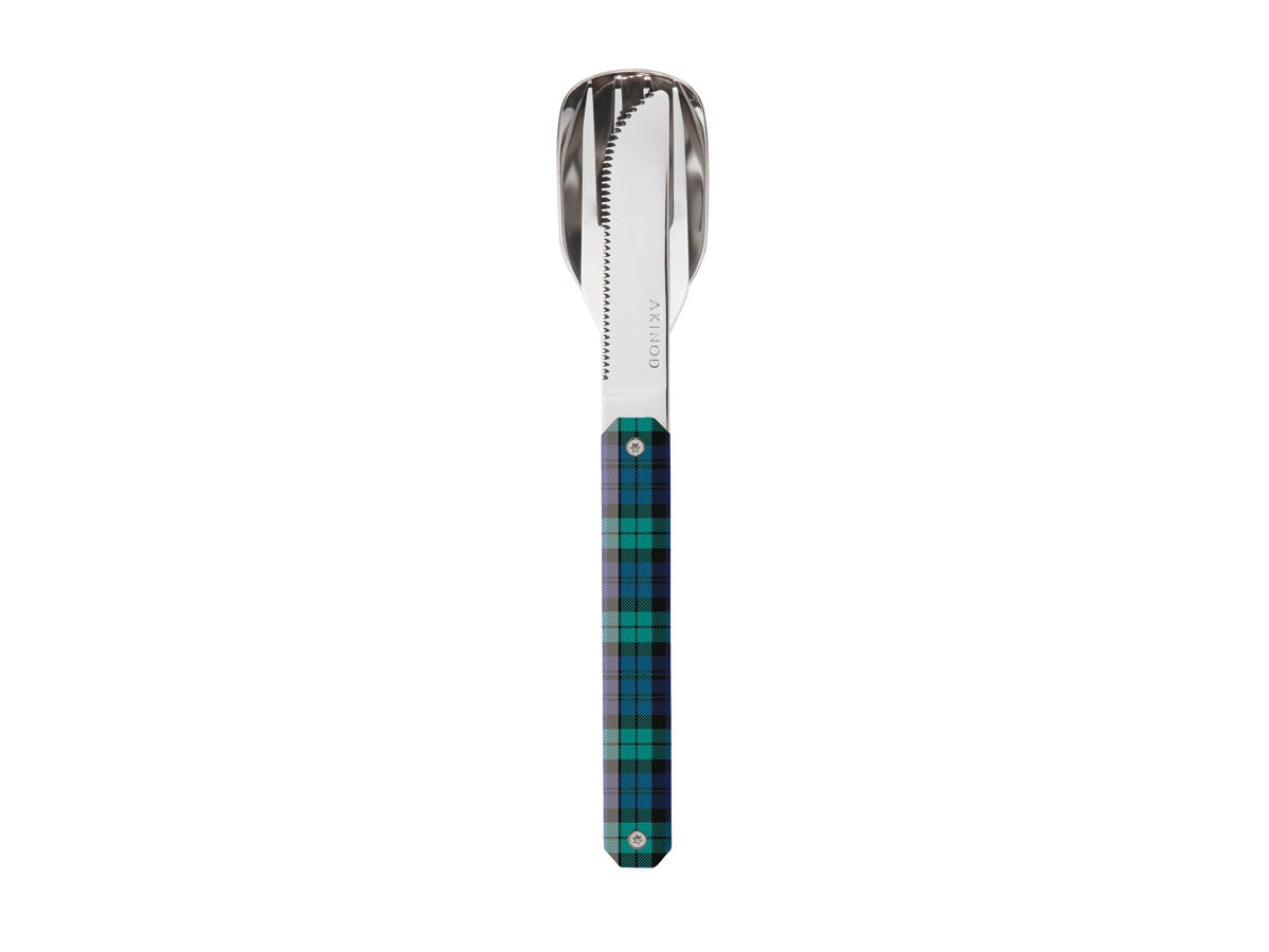 Akinod Magnetic Straight Cutlery 12H34 Mirror Tartan Vert