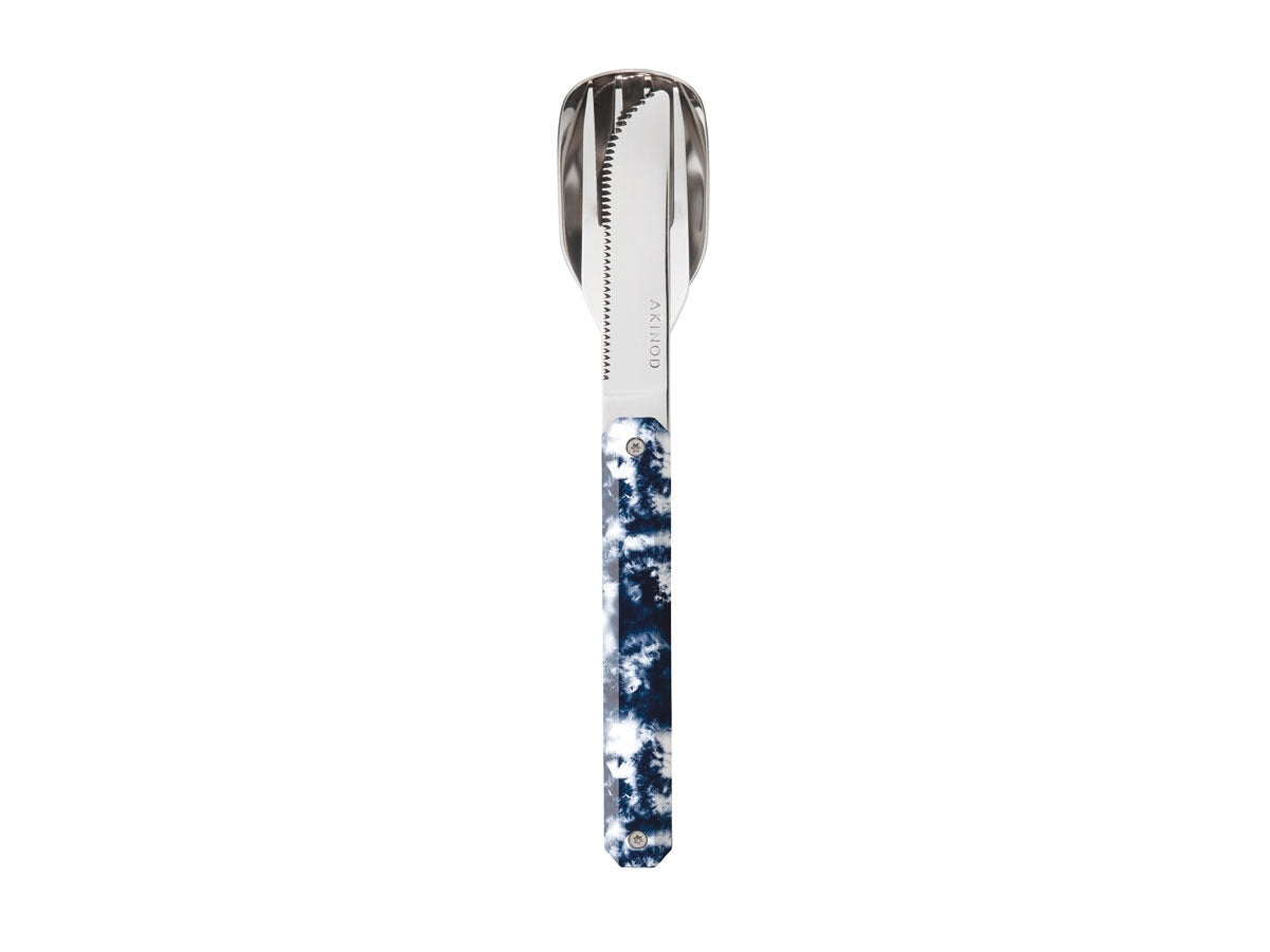 Akinod Magnetic Straight Cutlery 12H34 Mirror Tie & Dye Bleu