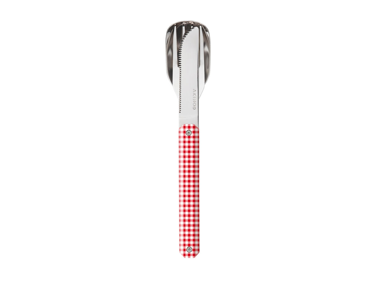 Akinod Magnetic Straight Cutlery 12H34 Mirror Vichy