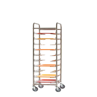 Gi.Metal Carrello Portavassoi Inox 45x56 H 153 cm Portata 10 Vassoi