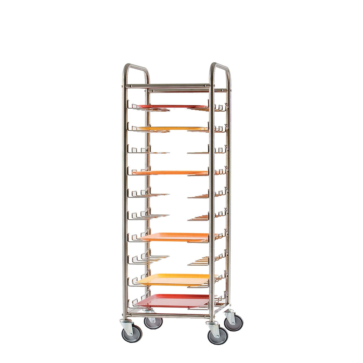 Gi.Metal Carrello Portavassoi Inox 88x55 H 153 cm Portata 20 Vassoi