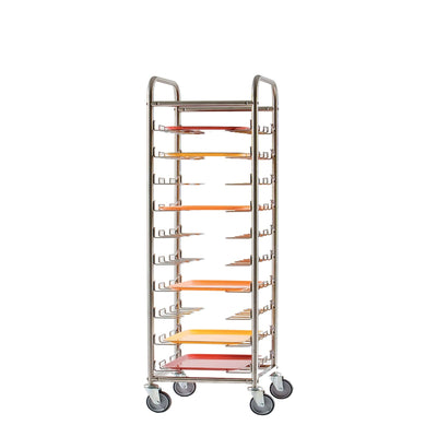 Gi.Metal Carrello Portavassoi Inox 88x55 H 153 cm Portata 20 Vassoi