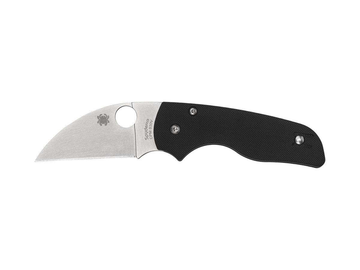 Spyderco Lil' Native C230GPWC lama Wharncliffe CPM S30V dorso dritto flat grind satin, G-10 nere