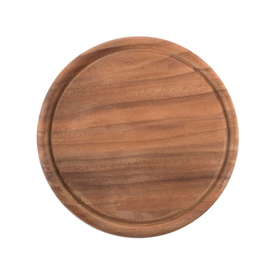 Tagliere in Legno di Acacia Tondo con Raccogli Liquidi Ø 30 cm H 1,5 cm