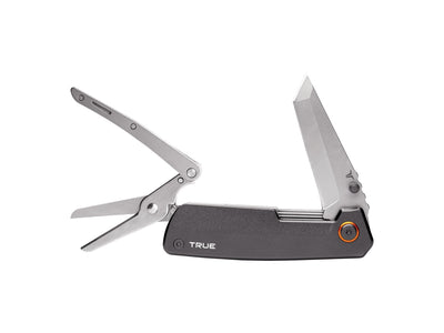True Utility DUAL CUTTER lama Tanto 2,625 pollici acciaio 3Cr13 e forbici 1,5 pollici
