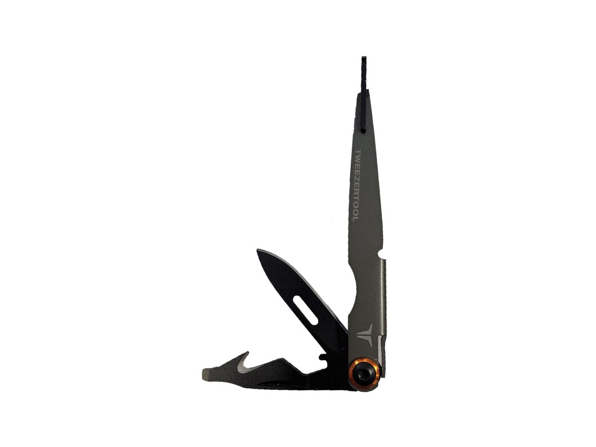 True Utility TWEEZER TOOL+ TRU-TOL-0036G - micro toolkit 6 funzioni in acciaio titanio