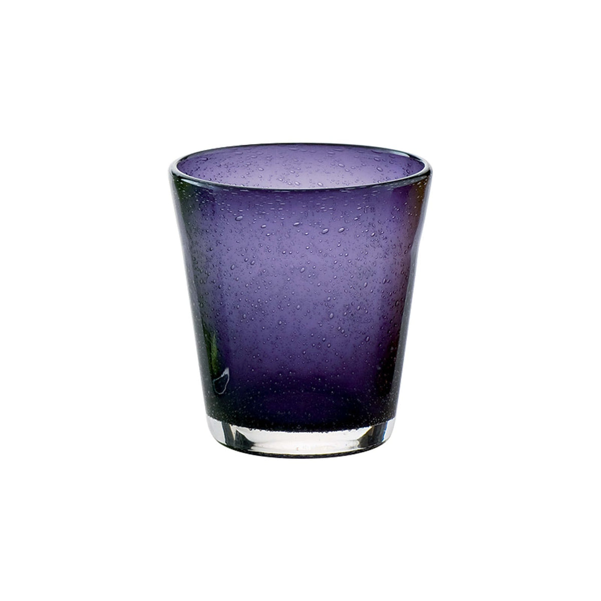 Bollicine Bicchiere Acqua Viola in Vetro Soffiato a Bocca 30 cl 6 Pezzi
