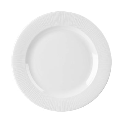 Churchill Bamboo Rilievo Bianco Piatto Piano con Piede in Ceramica 30,2 cm 12 Pezzi