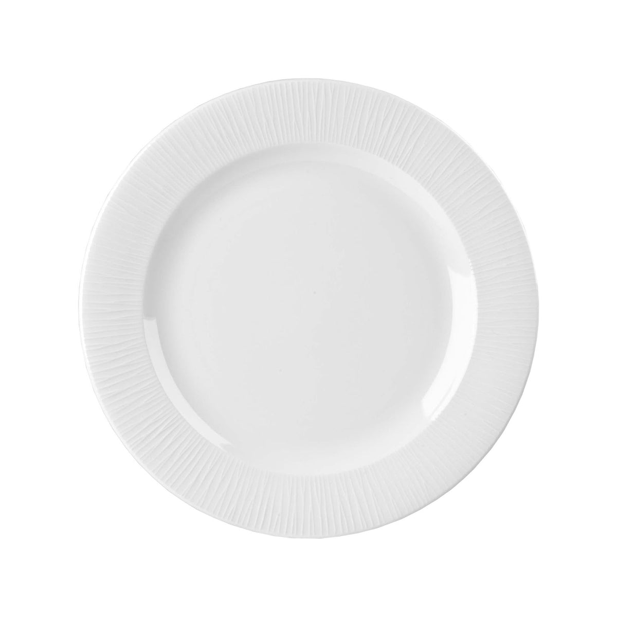 Churchill Bamboo Rilievo Bianco Piatto Piano con Piede in Ceramica 27,6 cm 12 Pezzi