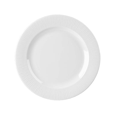 Churchill Bamboo Rilievo Bianco Piatto Piano con Piede in Ceramica 27,6 cm 12 Pezzi