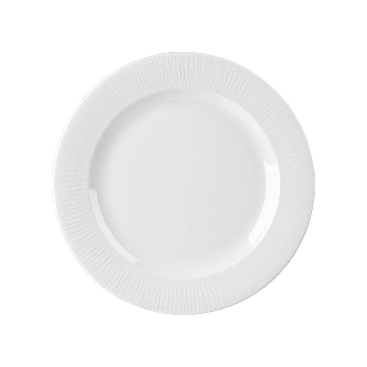 Churchill Bamboo Rilievo Bianco Piatto Piano con Piede in Ceramica 26,1 cm 12 Pezzi