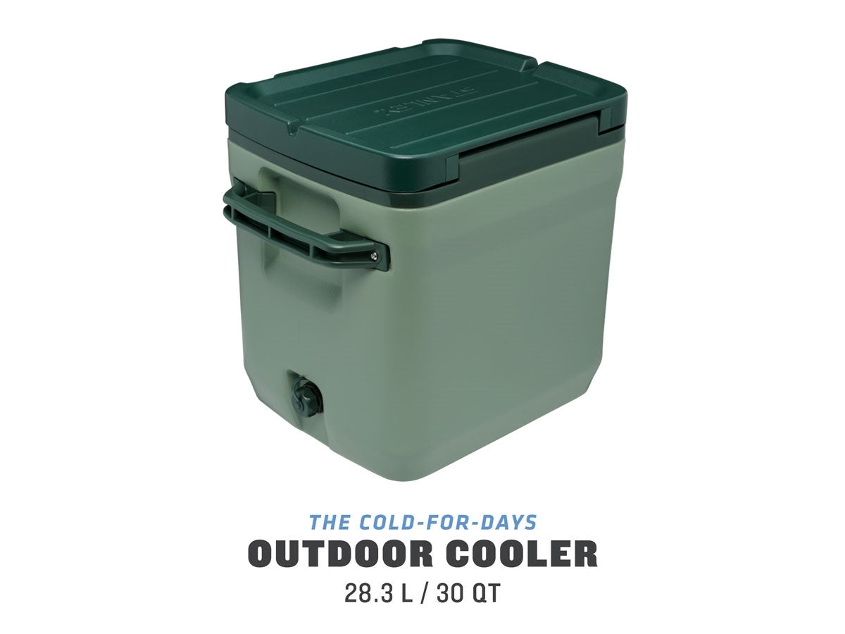 Stanley Adventure Cooler 28l Green - piano superiore utilizzabile come sedile