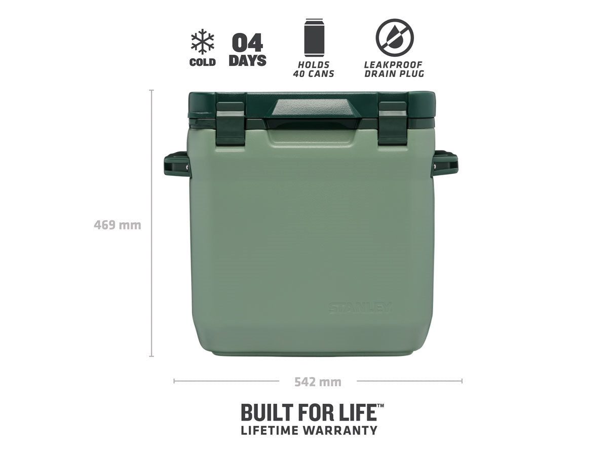 Stanley Adventure Cooler 28l - dettaglio maniglie e struttura robusta