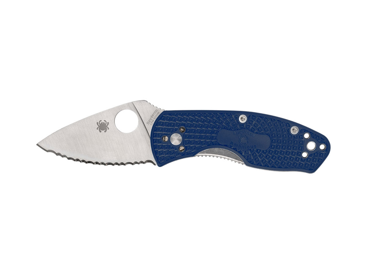 Spyderco Ambitious FRN Blue S35VN Serrated C148SBL manico FRN blu, lama seghettata S35VN