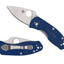 Spyderco Ambitious FRN Blue S35VN Serrated C148SBL Liner Lock, clip Tip-Up ambidestra