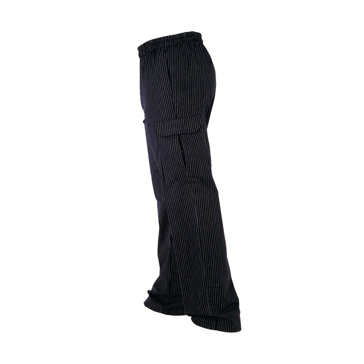 Pantalone da Cuoco Gessato Nero Taglia XL