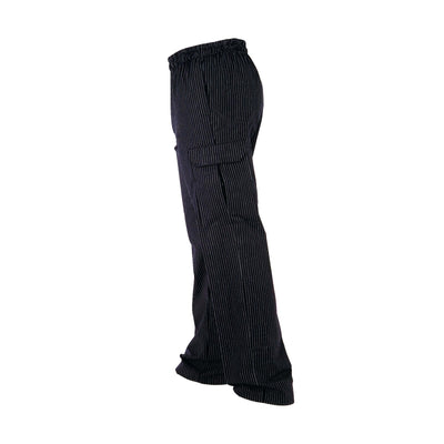 Pantalone da Cuoco Gessato Nero Taglia XL