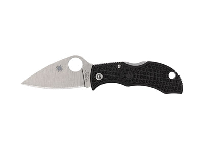 Spyderco Manbug MBKLFP lama Leaf VG-10 piatta ispirata foglia bambù, manico FRN nero, Back Lock