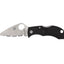 Spyderco Manbug MBKLFS lama Leaf VG-10 seghettata ispirata foglia bambù, manico FRN nero