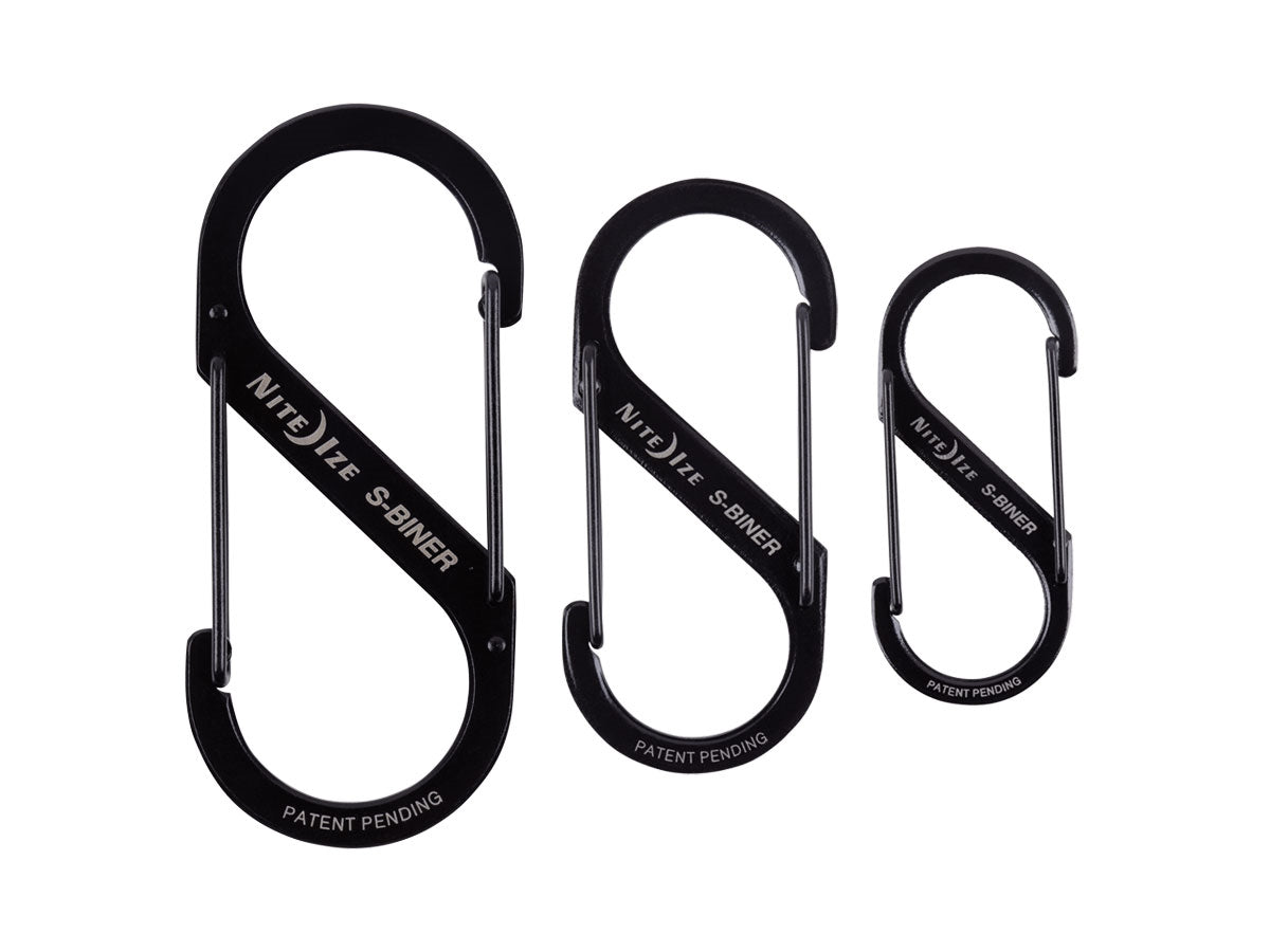 Niteize S-Biner Dual Carabiner #2 #3 #4 Ss Black SB234-03-01