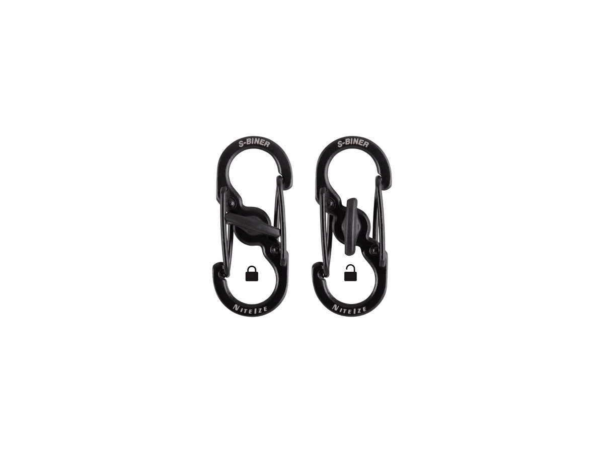 Niteize S-Biner Microlock 2Pz Ss Black LSBM-01-2R3