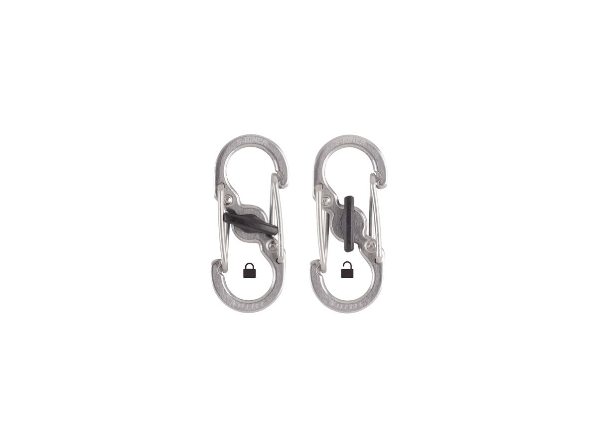 Niteize S-Biner Microlock 2Pz Ss Stainless LSBM-11-2R3