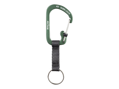 Niteize Slidelock Keyring #3 Aluminum Olive CSLAW3-08-R6