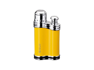 Accendino Siglo Bean Shaped giallo Cohiba lega di zinco single jet flame 6,8x3,5x1,8 cm