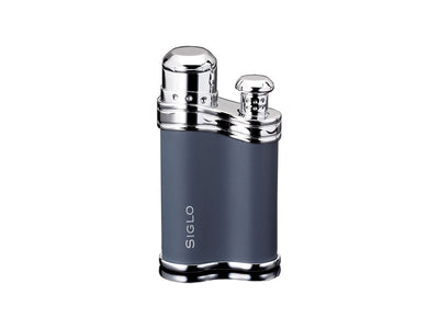 Accendino Siglo Bean Shaped grigio scuro opaco lega di zinco single jet flame