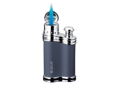 Siglo Bean Shaped Lighter grigio scuro opaco vista laterale