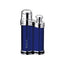 Accendino Siglo Bean Shaped blu metallizzato lega di zinco single jet flame 6,8x3,5x1,8 cm